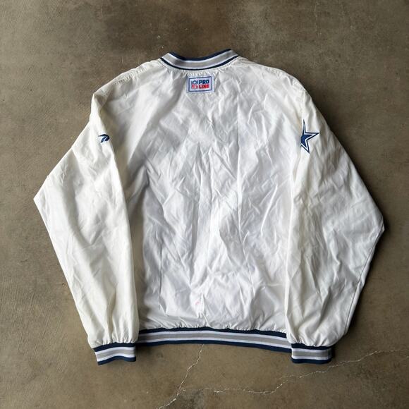 Vintage Reebok Pro Line NFL Dallas Cowboys Pullover Windbreaker Jacket Size L - Picture 2 of 5